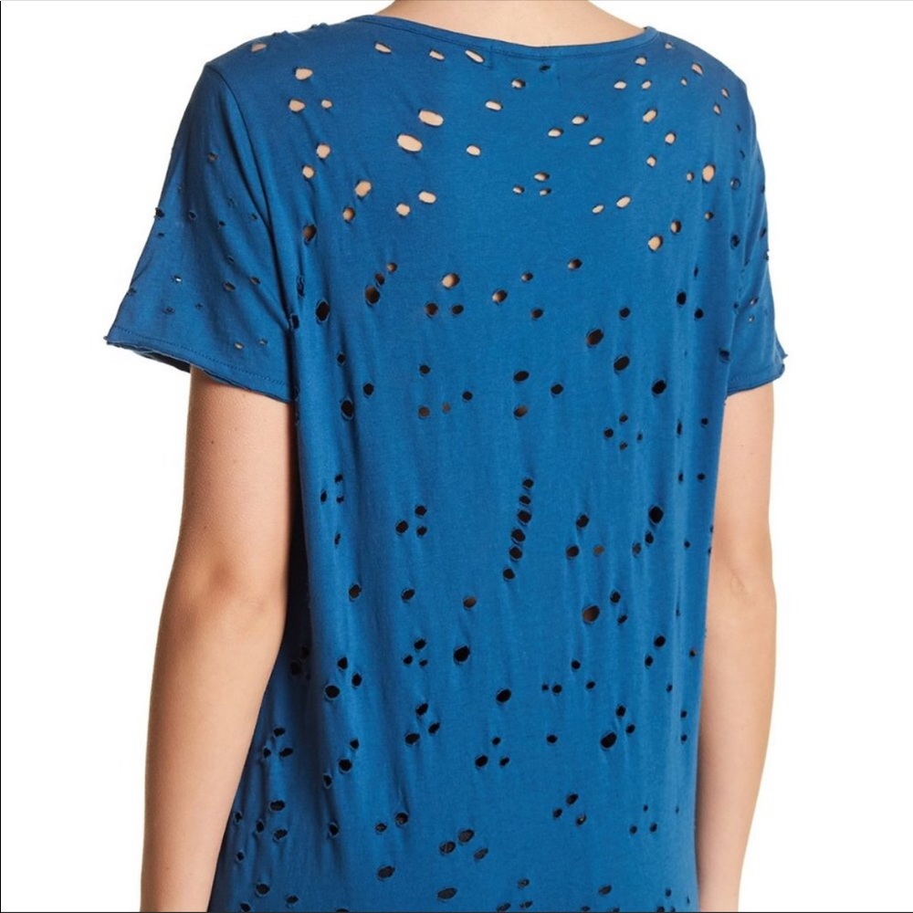 DRIFTER Blue Distressed T-Shirt